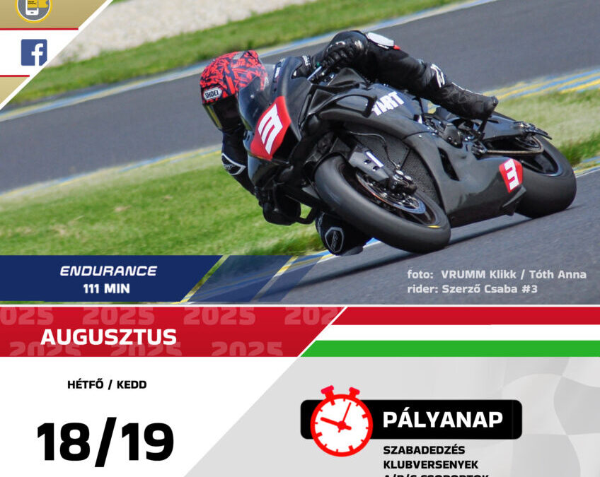 2025.AUG.18+19. Slovakiaring Nyílt-Nap és KLUB versenyek