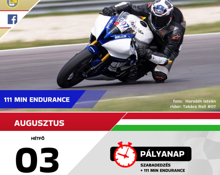 2026.AUG.03. Slovakiaring Nyílt-Nap és111 perces ENDURANCE buli-verseny